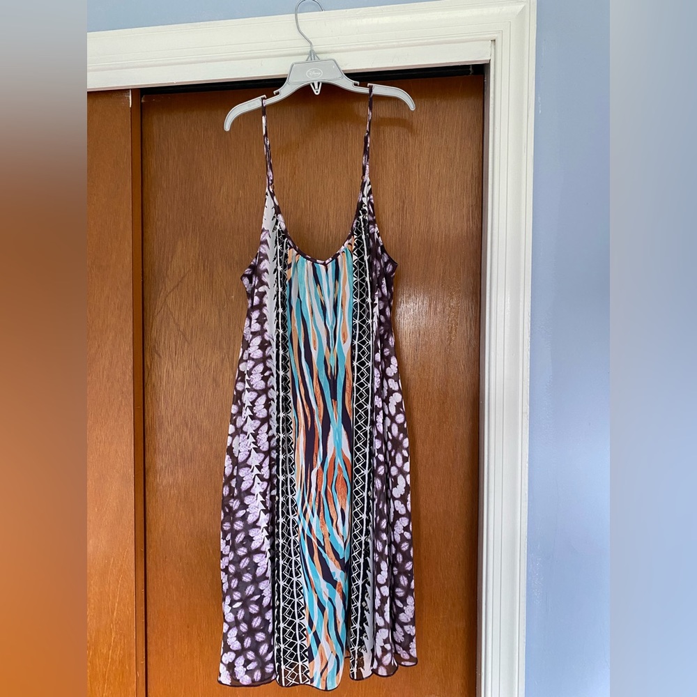 Express multicolor mini summer dress size M